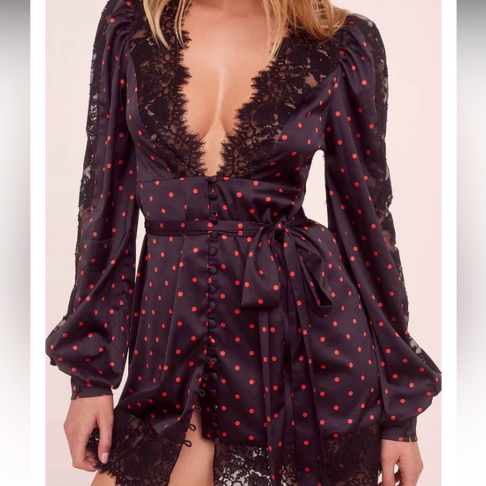 For Love and Lemons Mini Dress Polka Dot